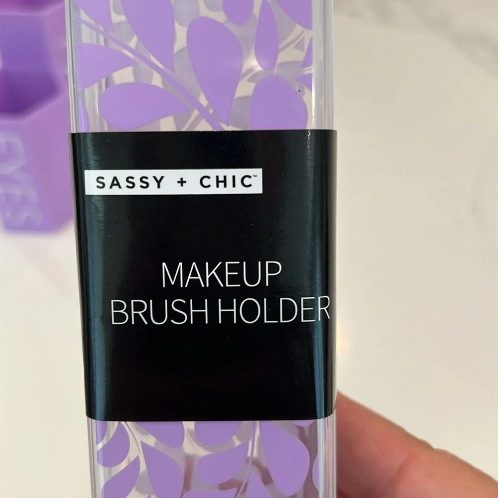 💜💄Purple Makeup Brush Holder Set